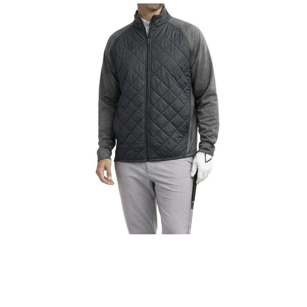 Callaway Golf Jacket Mens Size XXLT Gray Full Front Zip Pockets  Quilted Comfort